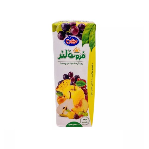 آبمیوه پاکتی مخلوط میوه میهن - 200 میلی لیتر 36 عددی