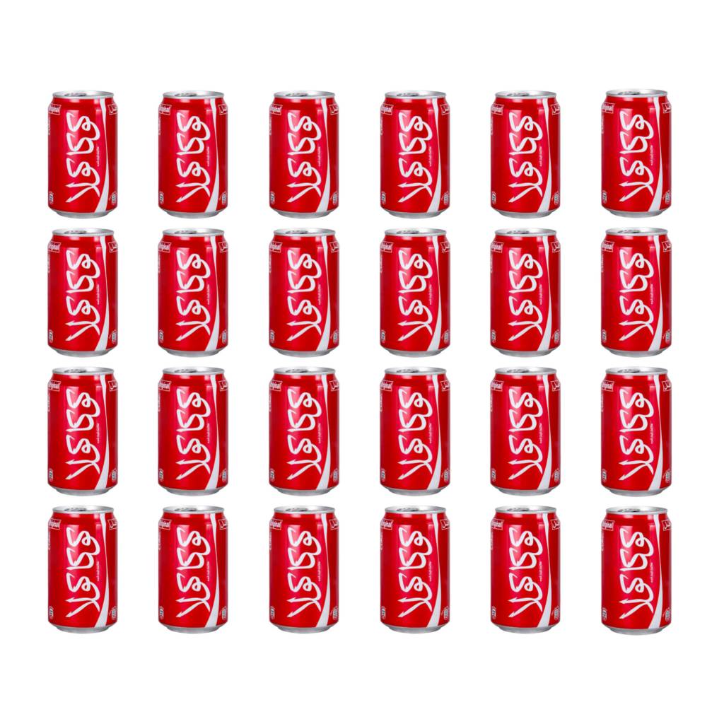 نوشابه گازدار کوکاکولا قوطی- 330 میلی لیتر 24 عددی
