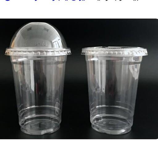 لیوان یکبار مصرف مدل آیس پکی با درب - 300 میلی لیتر بسته 300 عددی