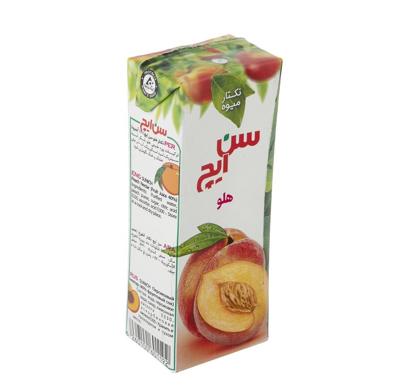 آبمیوه پاکتی هلو سن ایچ - 200 میلی لیتر 36 عددی