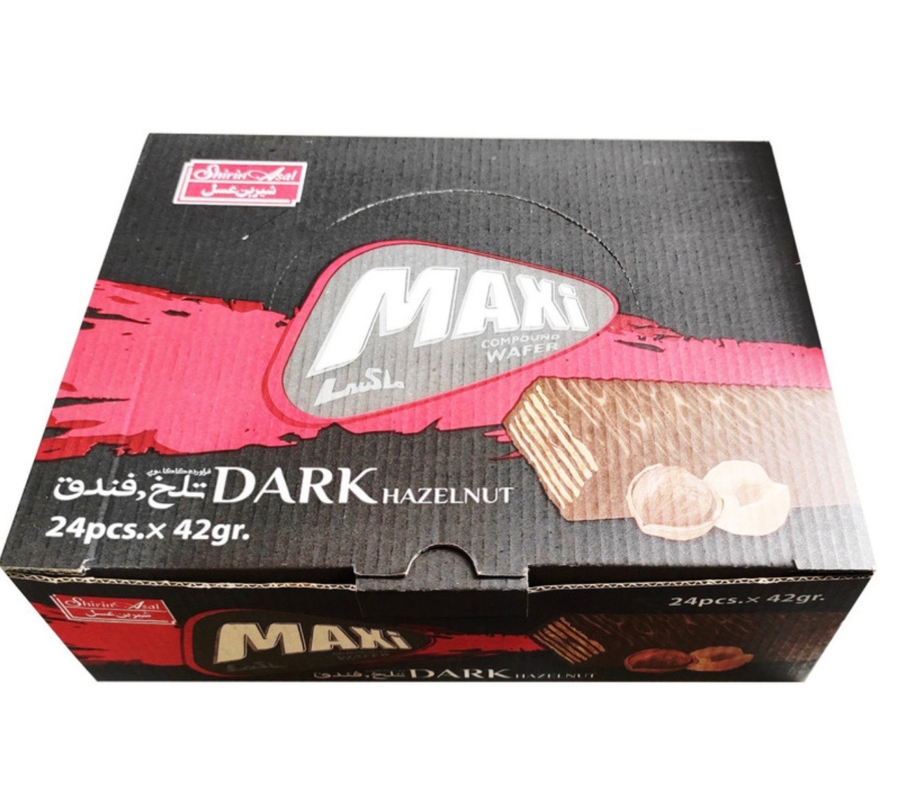 ویفر مکسی با روکش شکلات تلخ شیرین عسل - 42 گرم 