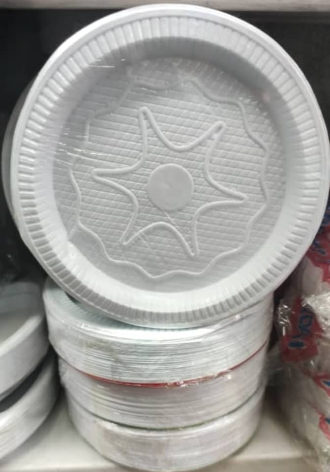 بشقاب پیش دستی یکبار مصرف سفید - بسته 100 عددی