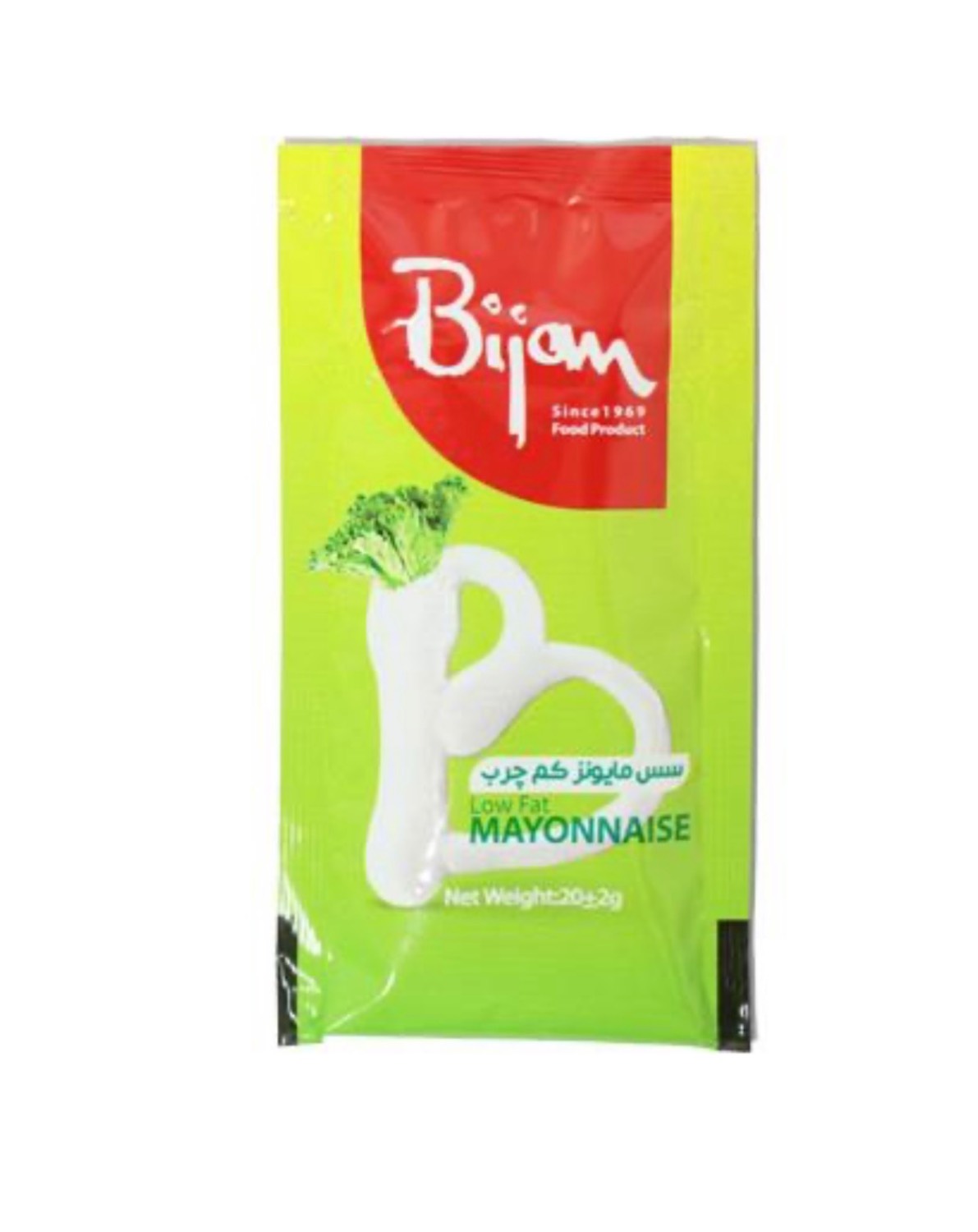 سس مایونز کم چرب تک نفره بیژن -  20 گرم کارتن 250 عددی