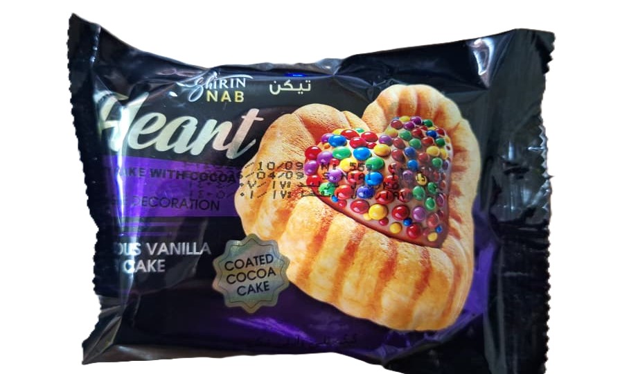 کاپ کیک قلبی شیرین ناب - 55 گرم بسته 24 عددی