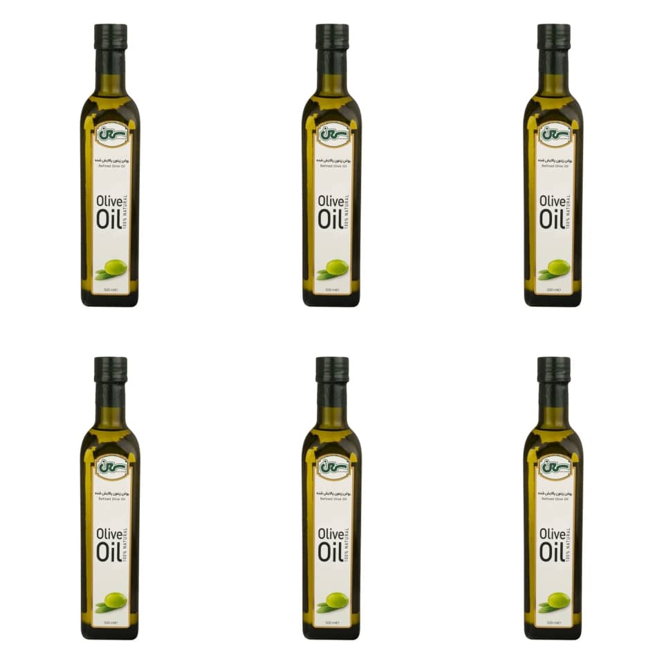 روغن زیتون پالایش شده سمن - 500 میلی لیتر کارتن 6 عددی