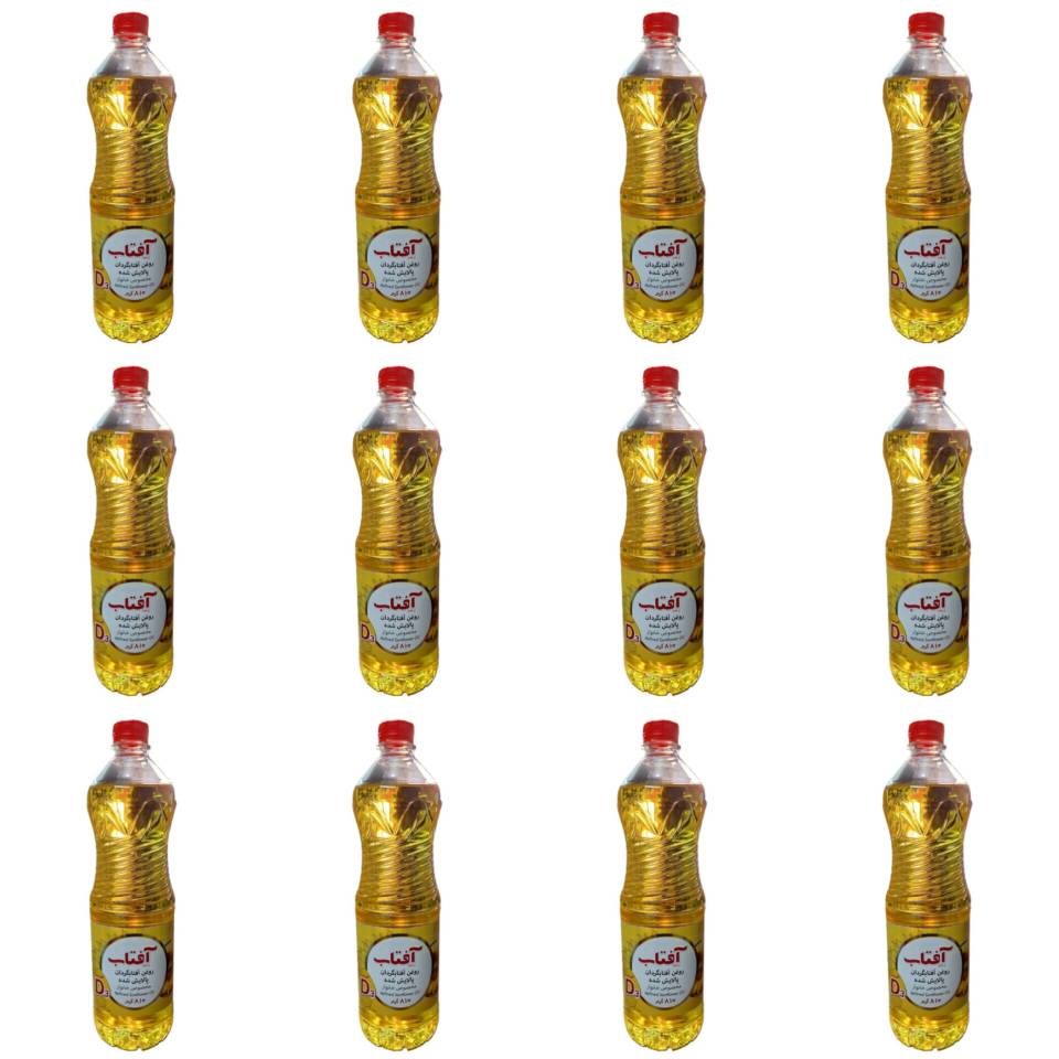 روغن مایع آفتابگردان آفتاب - 1 لیتر کارتن 12 عددی