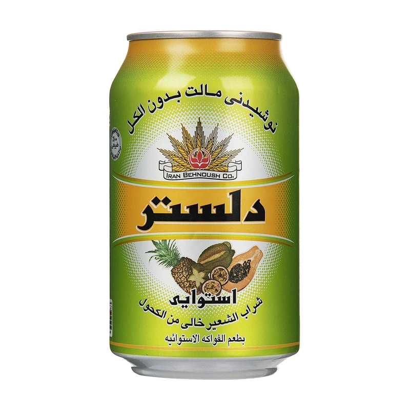 ماءالشعیر با طعم استوایی دلستر - 330 میلی لیتر 12 عددی
