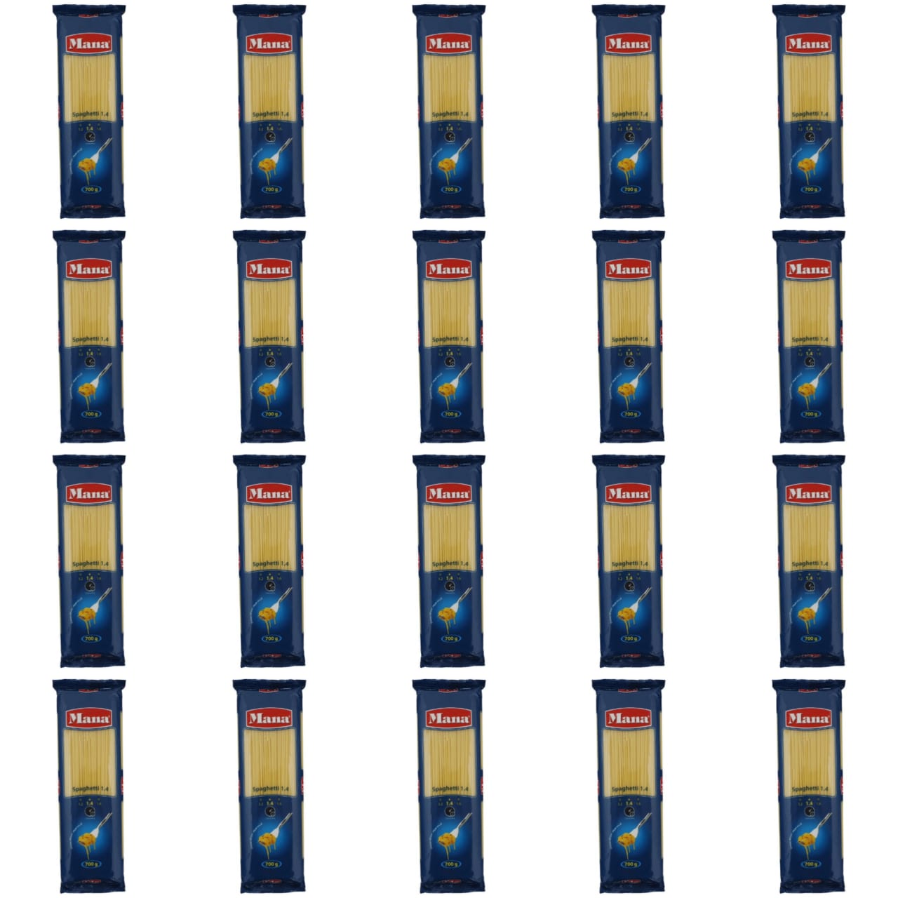 اسپاگتی رشته ای قطر 1.4 مانا - 700 گرم کارتن 20 عددی