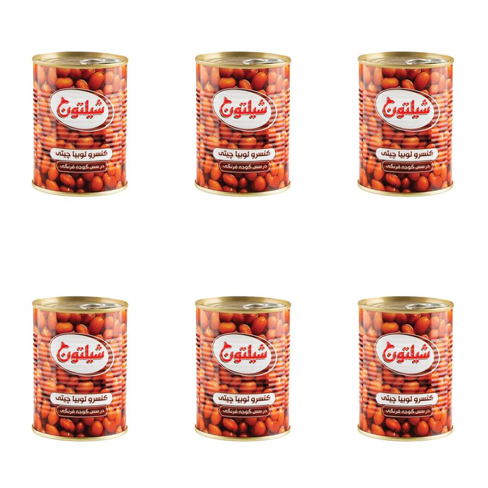  کنسرو لوبیا چیتی با سس گوجه فرنگی شیلتون