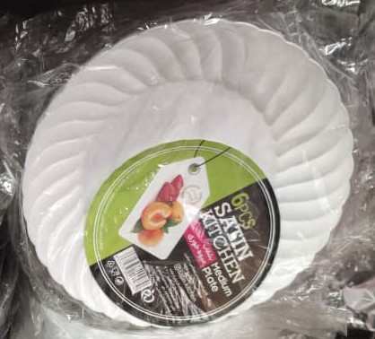 بشقاب یکبار مصرف میوه خوری ساتین کیچن - بسته 6 عددی