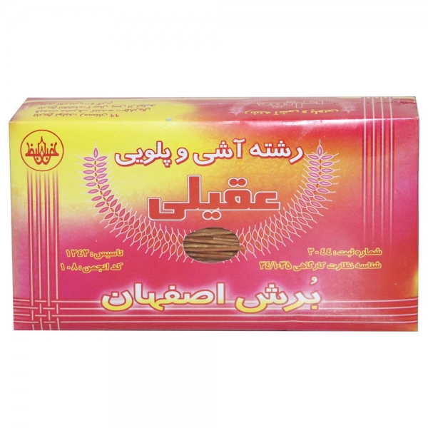 رشته پلویی عقیلی - 400 گرم کارتن 24 عددی