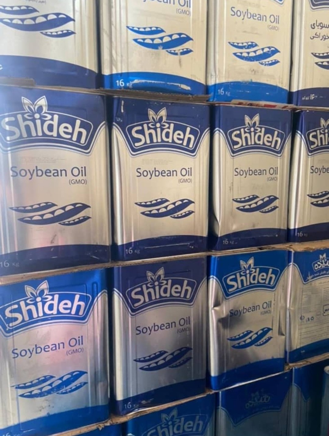 روغن مایع سویا شیده - 16 کیلوگرم