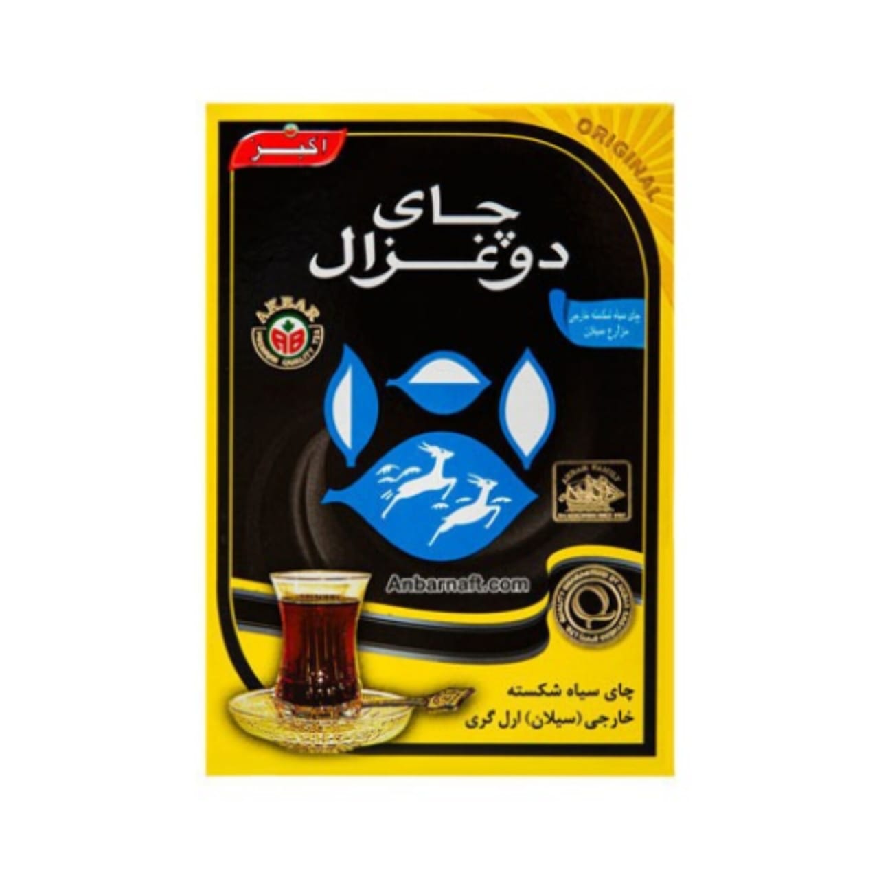 چای سیاه شکسته معطر دوغزال - 100 گرم کارتن 36 عددی