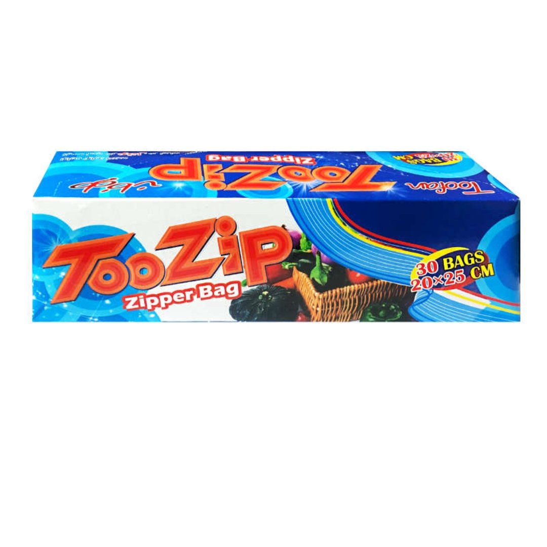  کیسه زیپ دار طوفان سایز 25*20 دوقفل بسته 30 عددی 