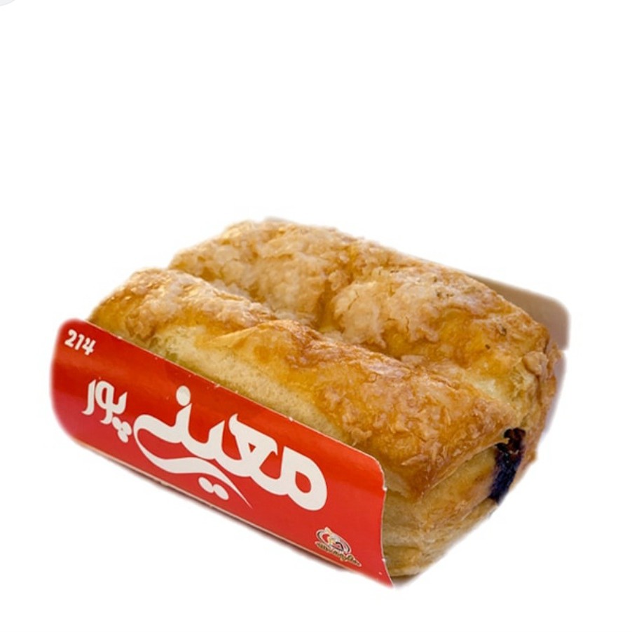 شیرینی دانمارکی با مغزی کرم کاکائو معینی پور - 70 گرم بسته 24 عددی