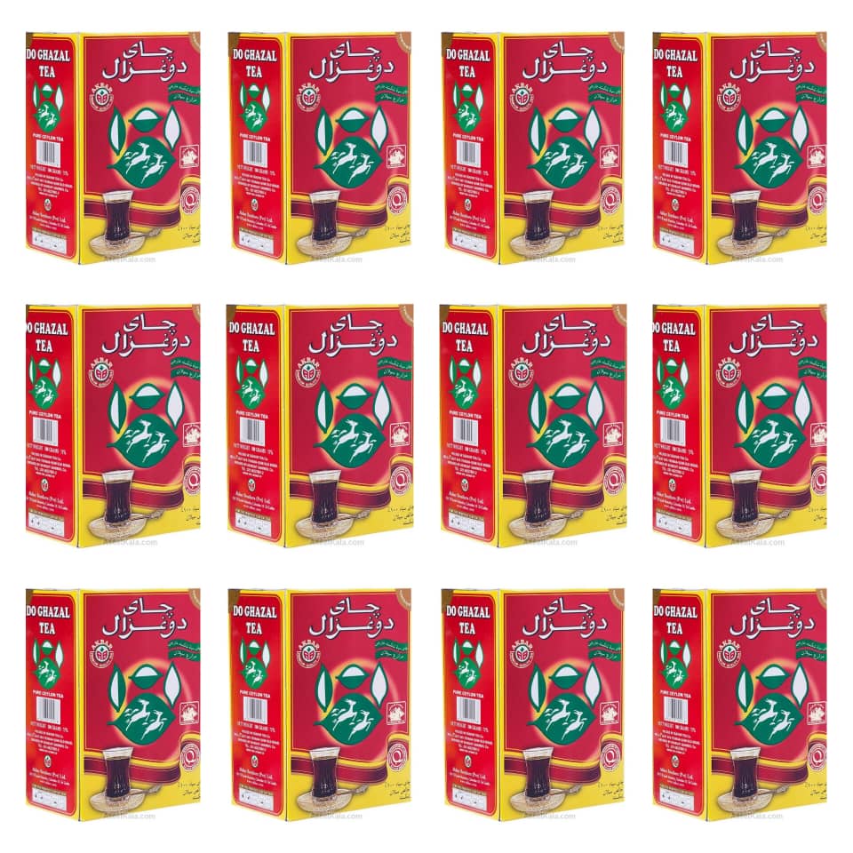 چای سیاه ساده شکسته دو غزال - 500 گرم کارتن 12 عددی