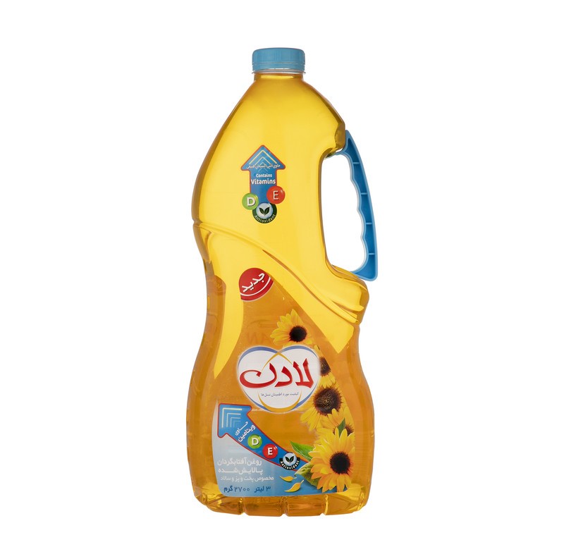 روغن مایع آفتابگردان ویتامینه لادن - 3 لیتر کارتن 4 عددی