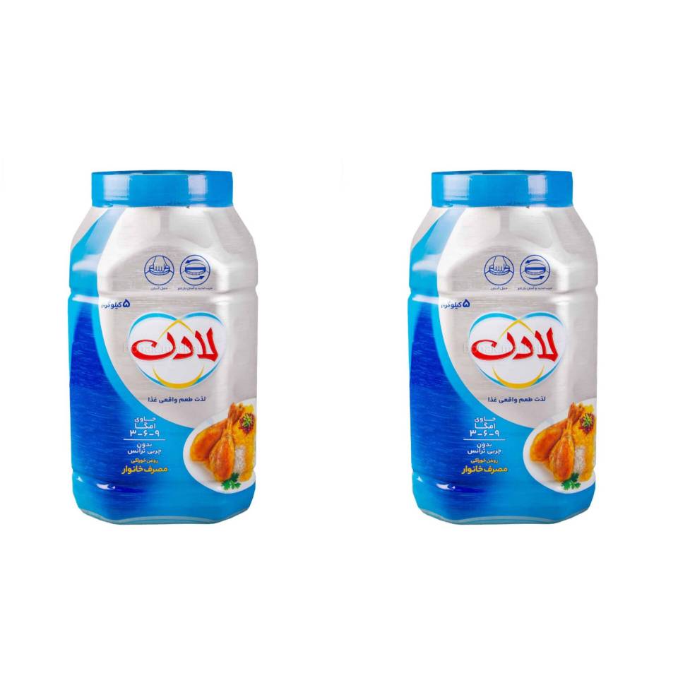 روغن نیمه جامد لادن ظرف پت - 5 کیلوگرمی