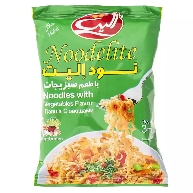 نودل با طعم سبزیجات الیت - 75 گرم بسته 5 عددی