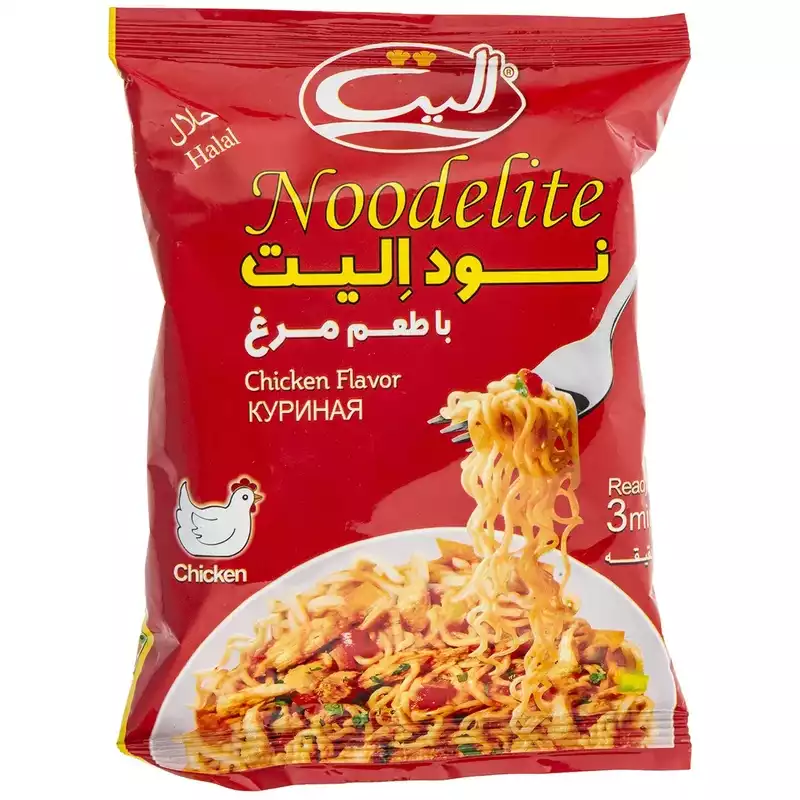 نودل با طعم مرغ الیت - 75 گرم بسته 5 عددی