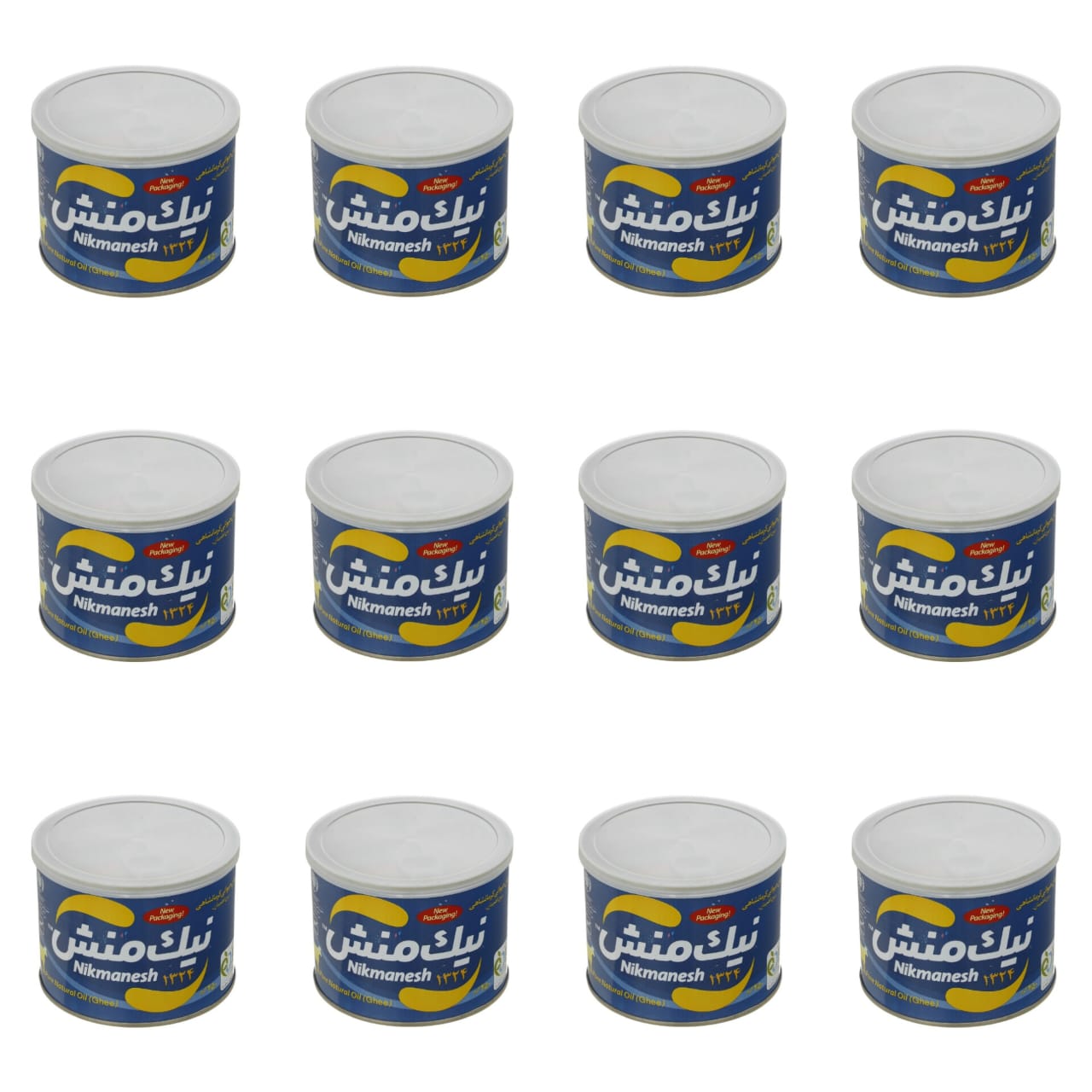 روغن حیوانی کرمانشاهی اطمینان نیک منش (گاوی)(آبی) - 450 گرمی