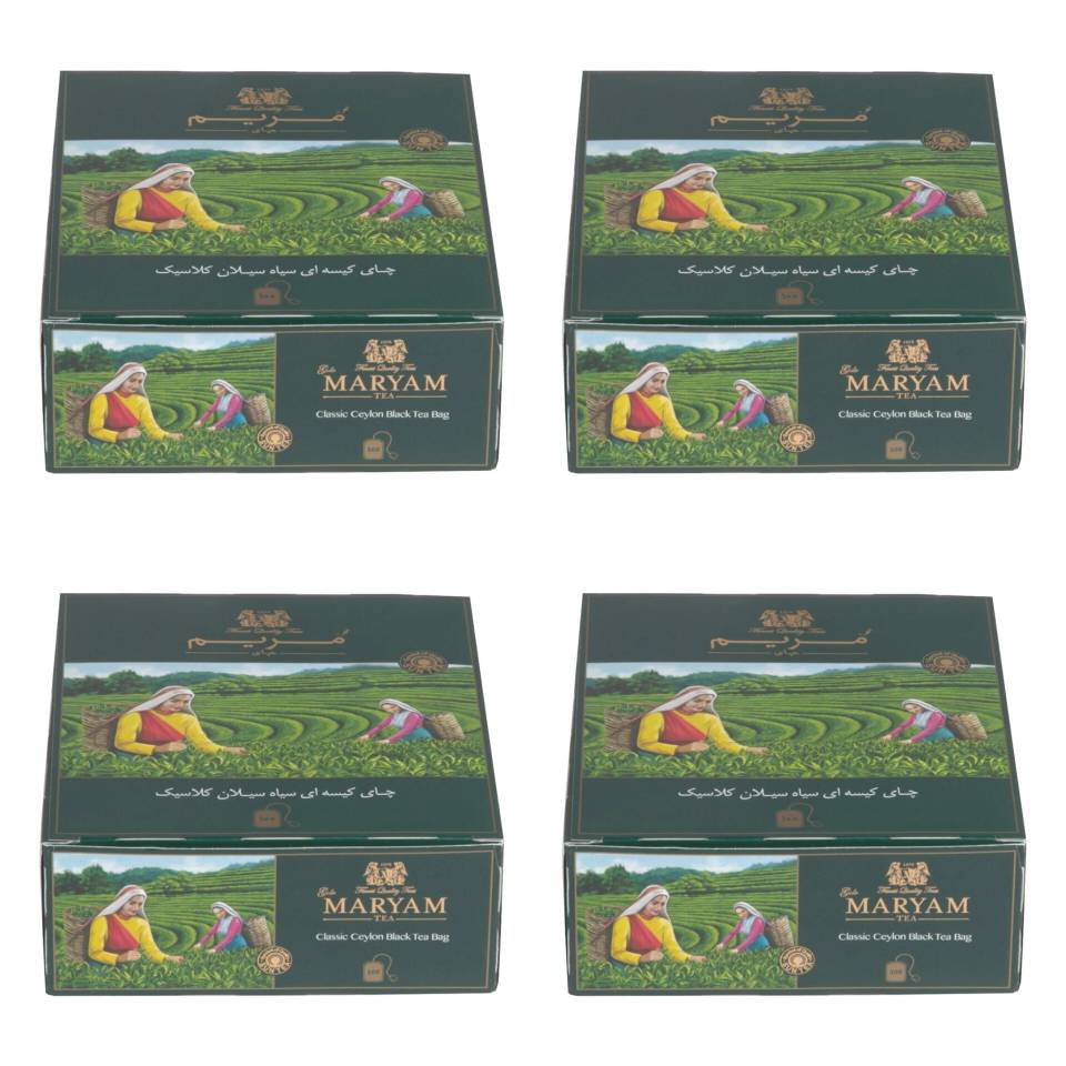 چای کیسه ای سیاه گل مریم 100 عددی - 200 گرمی