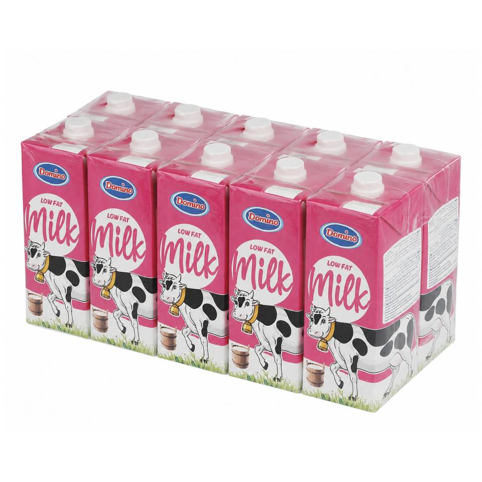 شیر کم چرب دومینو - 1 لیتر بسته 10 عددی