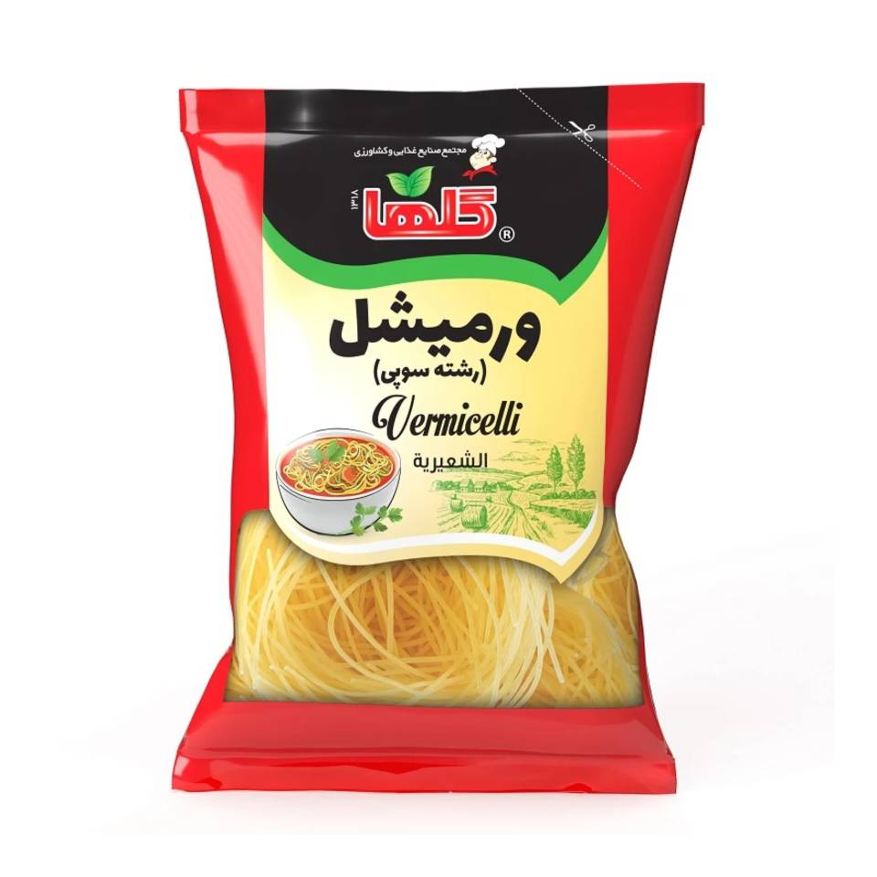 رشته سوپ ورمیشل گلها - 150 گرم کارتن 50 عددی