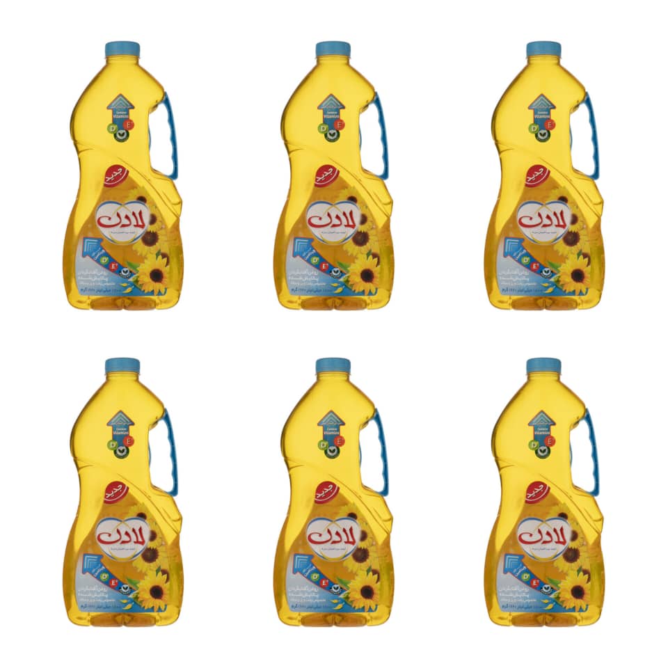 روغن مایع آفتابگردان ویتامینه لادن - 1.8 لیتر کارتن 6 عددی