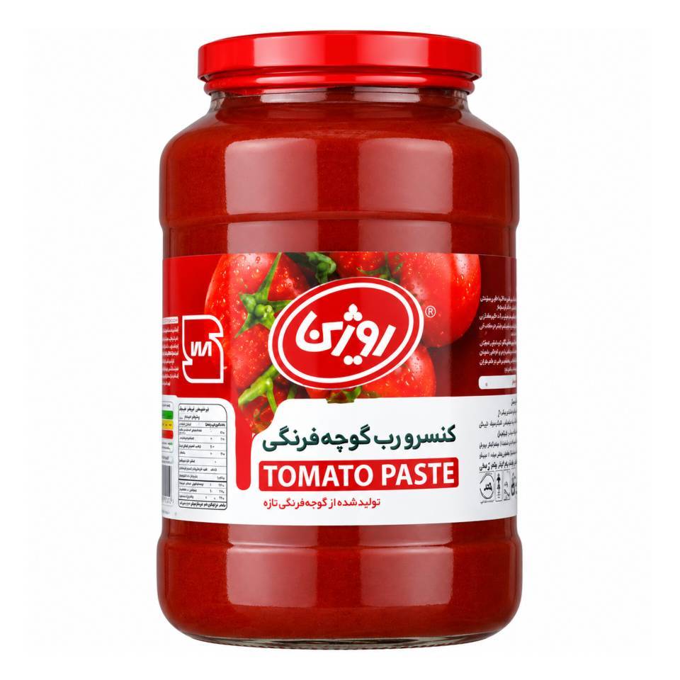 کنسرو رب گوجه فرنگی شیشه ای روژین - 1.5 کیلوگرم