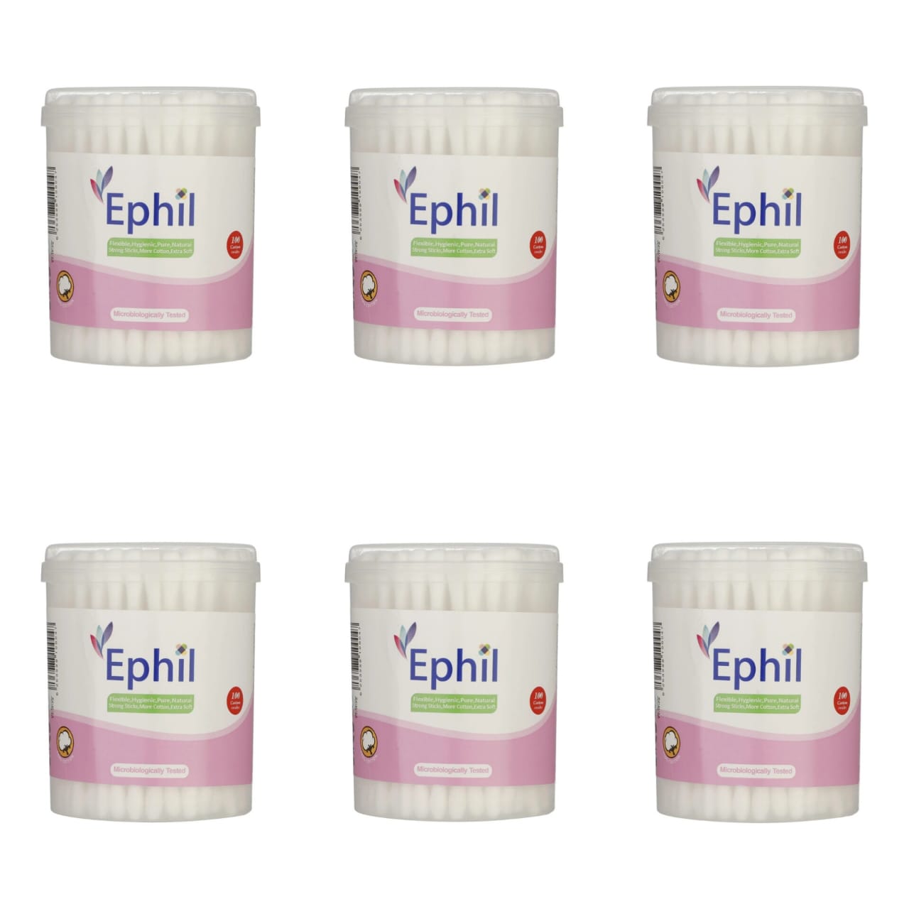 گوش پاک کن افیل - بسته 100 عددی پک 6 تایی