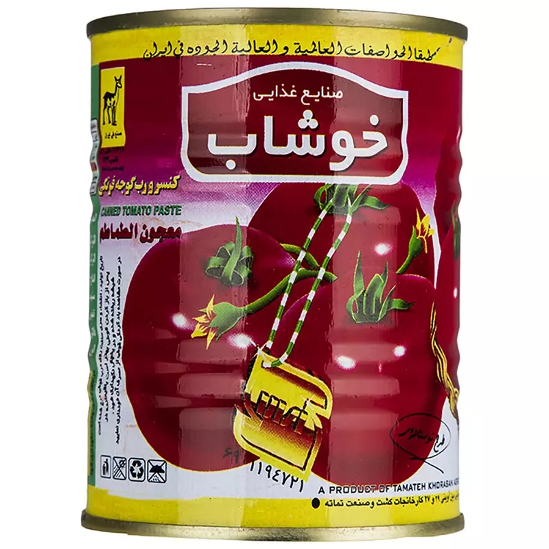 کنسرو رب گوجه فرنگی خوشاب - 800 گرم کارتن 12 عددی