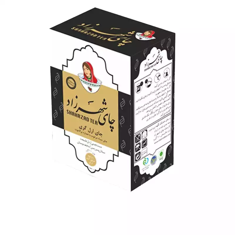 چای سیاه ارل گری شهرزاد - ۱۰۰ گرم کارتن 24 عددی