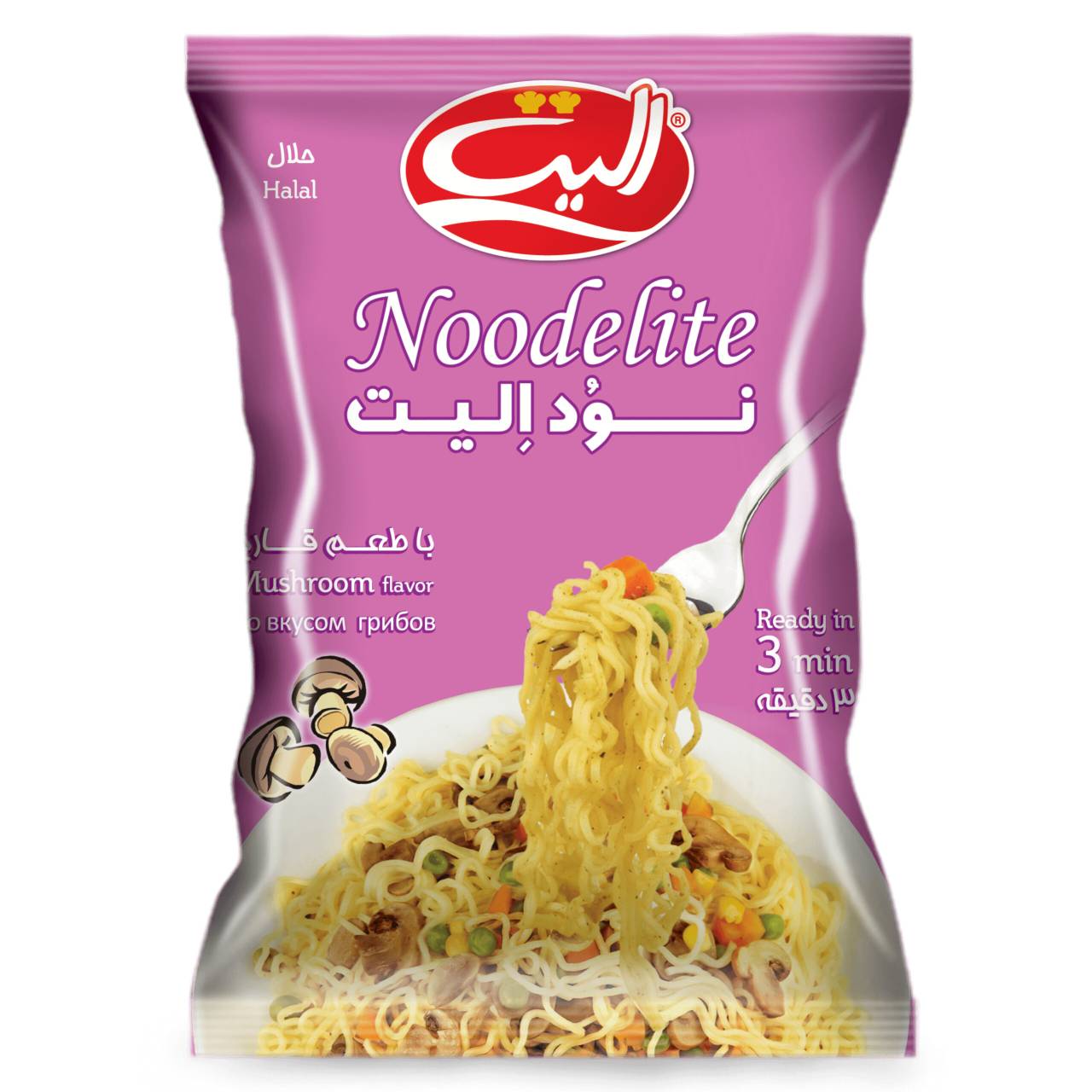 نودل با طعم قارچ الیت - 75 گرم ( 5 عدد )