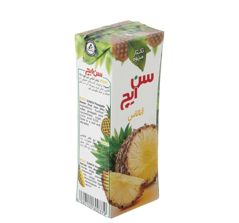 آبمیوه پاکتی آناناس سن ایچ - 200 میلی لیتر 36 عددی