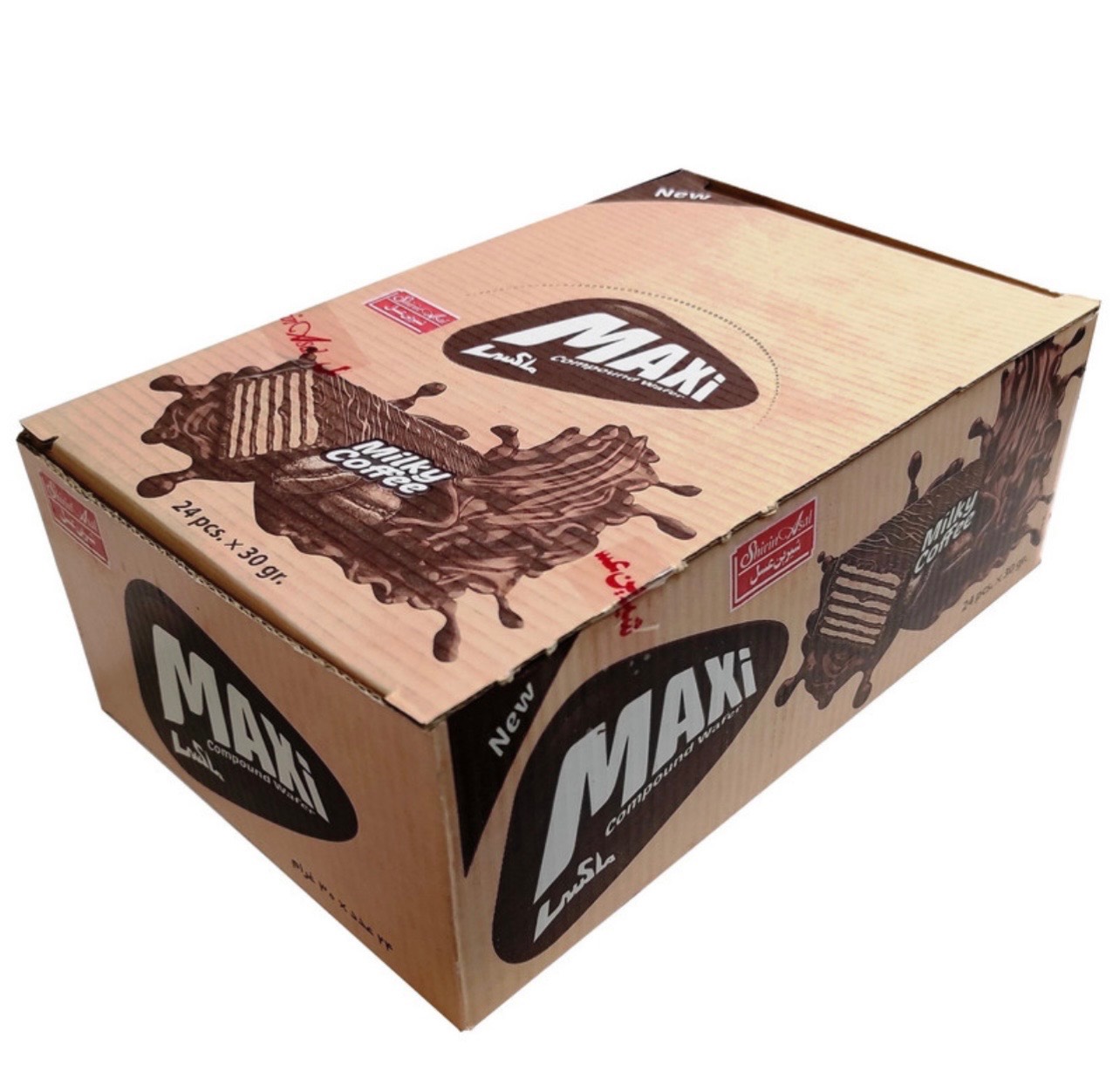 ویفر مکسی قهوه شیرین عسل - 30 گرم بسته 24 عددی