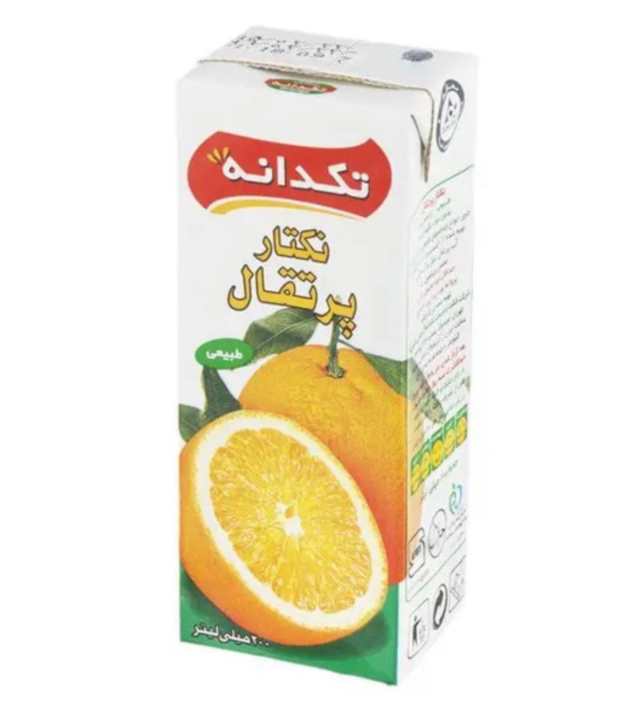 آبمیوه پرتقال تکدانه 200 میل - 36 عددی