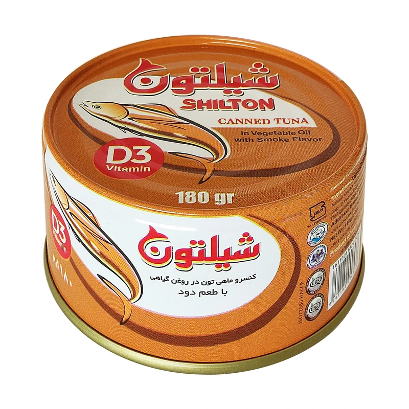 کنسرو ماهی تون در روغن شیلتون با طعم دودی - 180 گرم کارتن 24 عددی