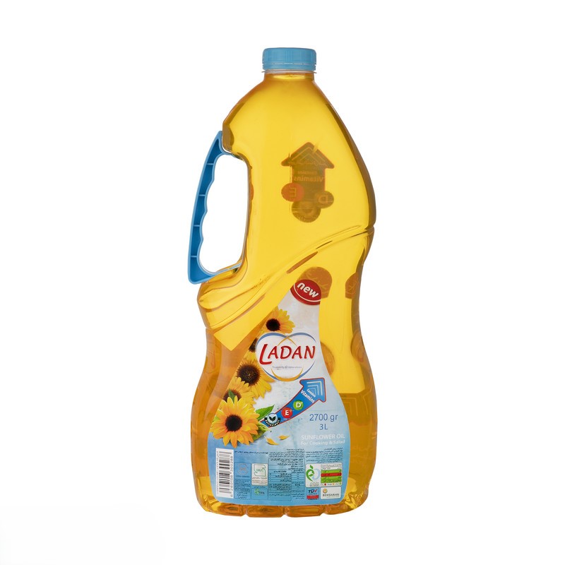 روغن مایع آفتابگردان ویتامینه لادن - 3 لیتر