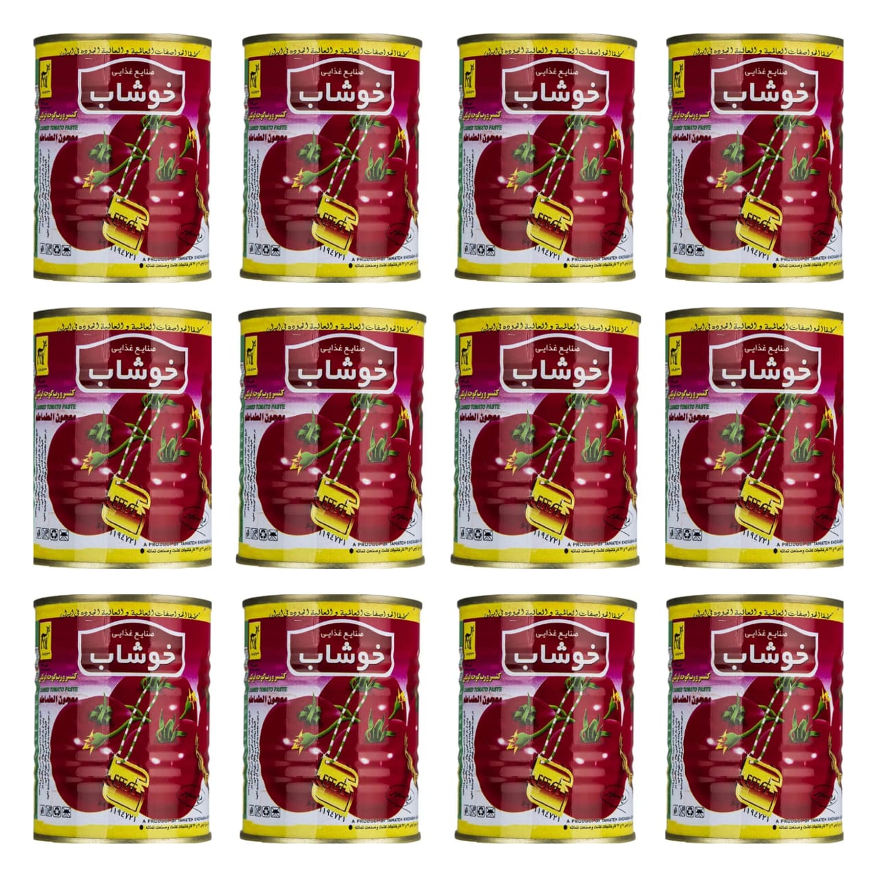 کنسرو رب گوجه فرنگی خوشاب - 800 گرم کارتن 12 عددی