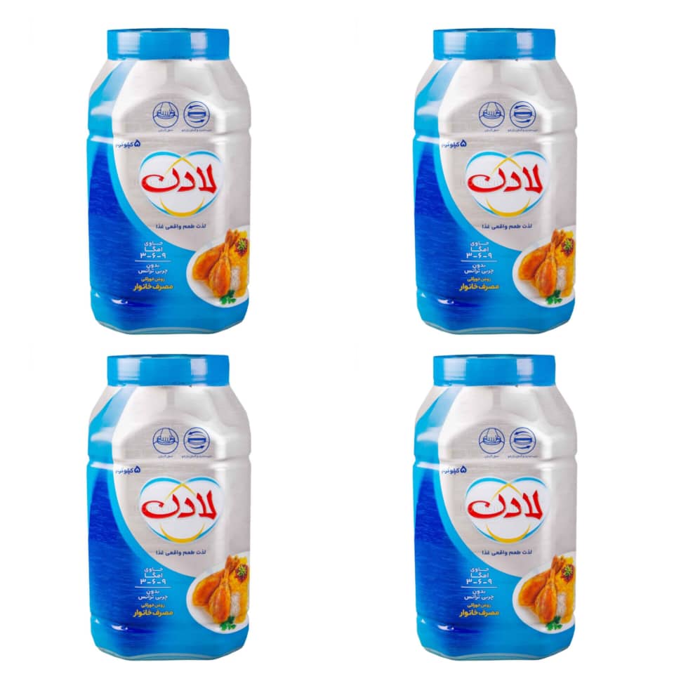 روغن نیمه جامد لادن ظرف پت - 5 کیلوگرمی