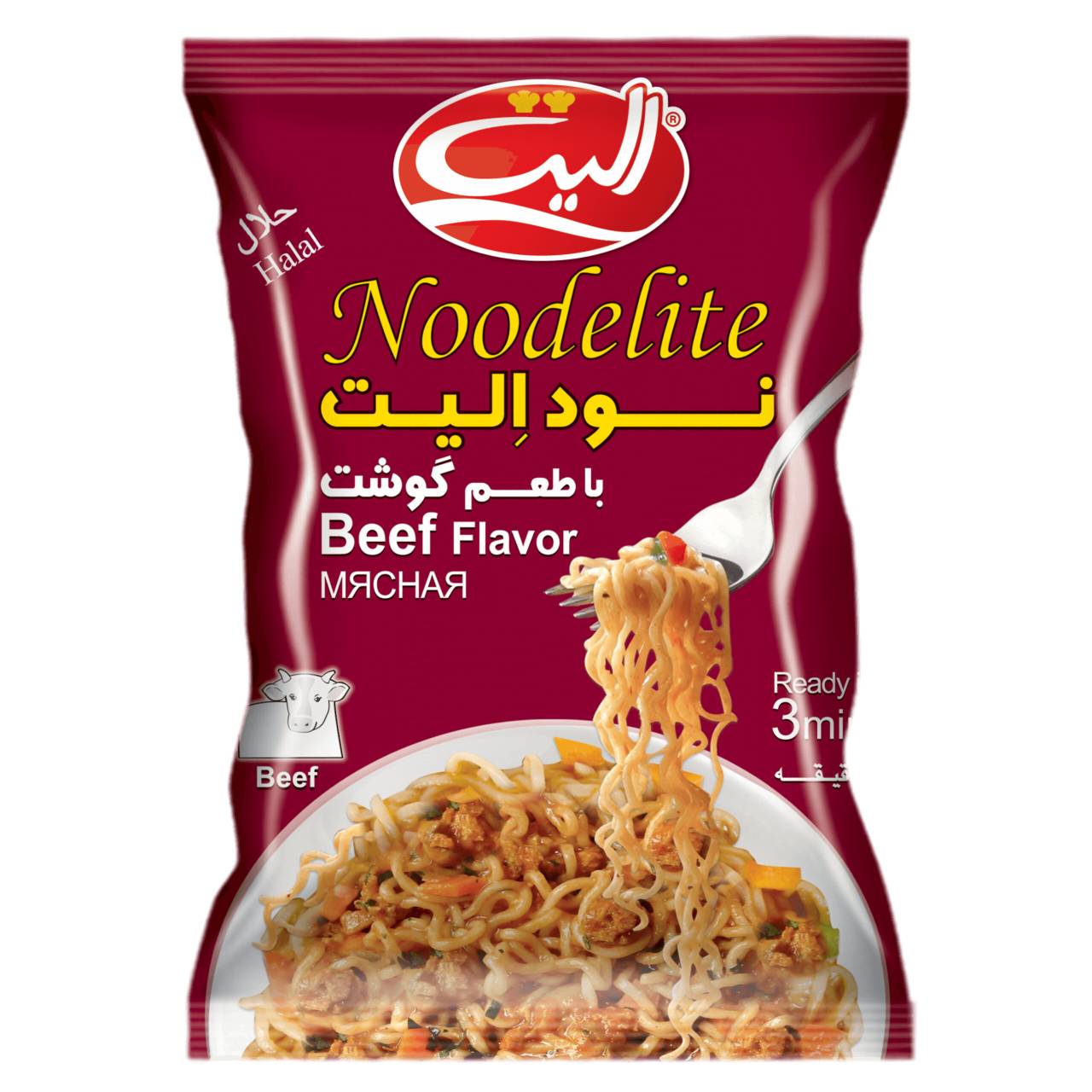نودل با طعم گوشت الیت - 75 گرم ( 5 عدد )
