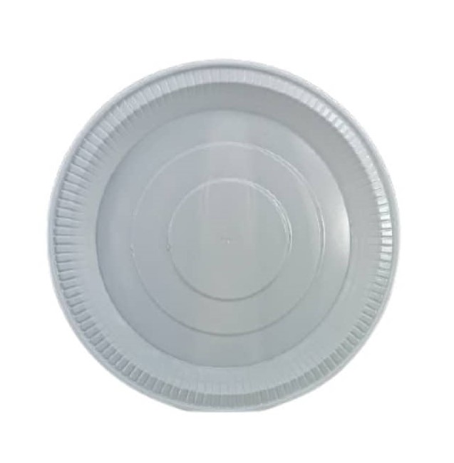 بشقاب یکبار مصرف غذاخوری سفید حدادی - بسته 50 عددی