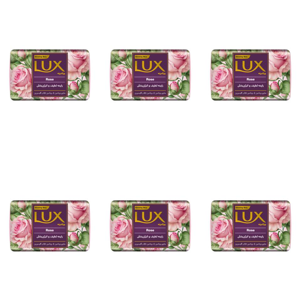 صابون شستشو rose لوکس - 90 گرم بسته 6 عددی