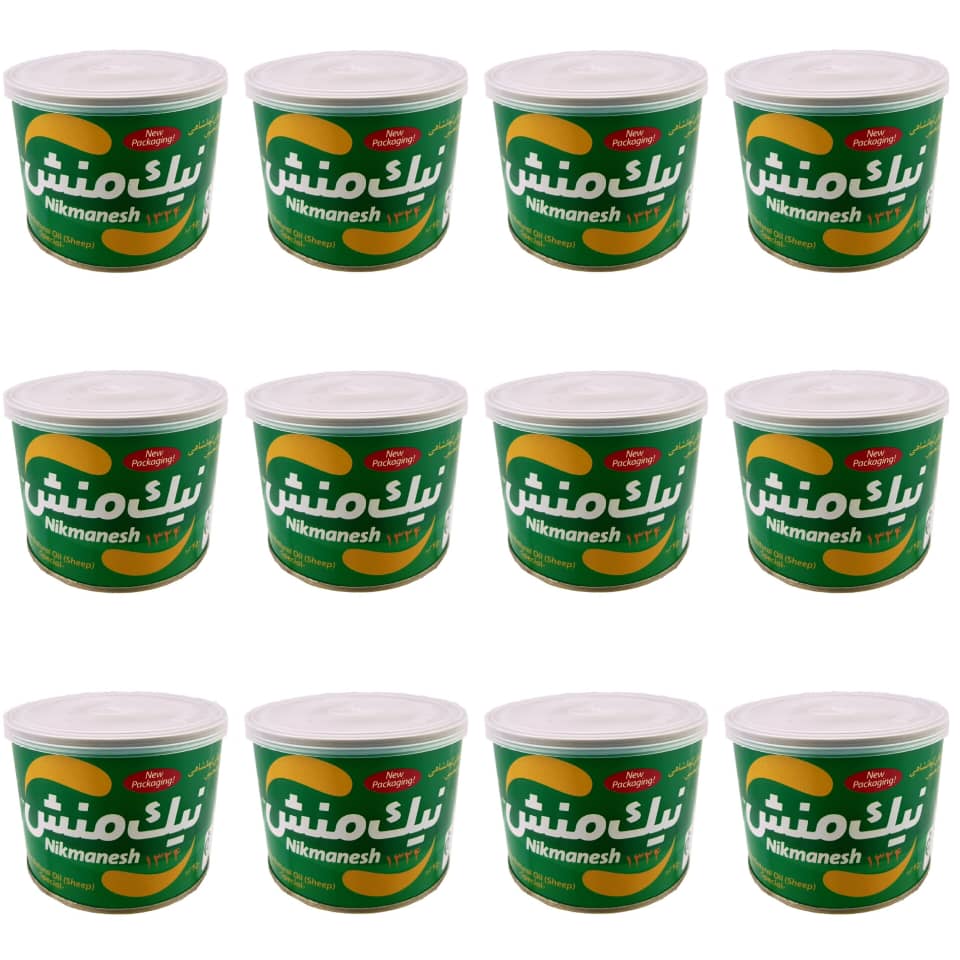 روغن حیوانی کرمانشاهی مخصوص نیک منش(گوسفندی) (سبز) - 450 گرم کارتن 12 عددی