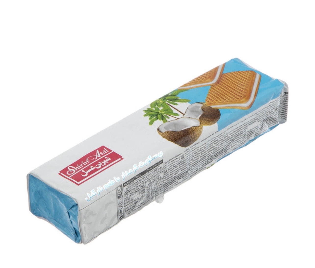 بیسکویت کرمدار نارگیل شیرین عسل  - 120 گرم بسته 40 عددی