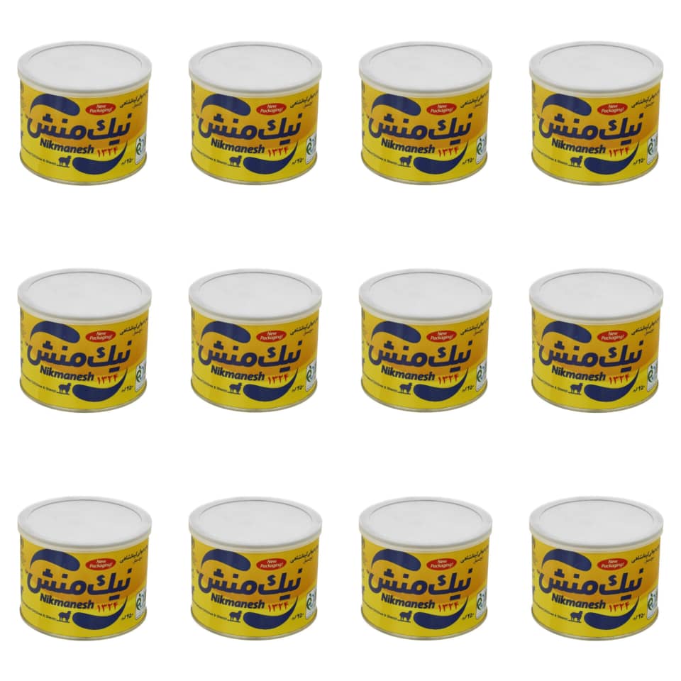 روغن حیوانی کرمانشاهی ممتاز نیک منش (گاوی و گوسفندی) (زرد) - 450 گرم کارتن 12 عددی