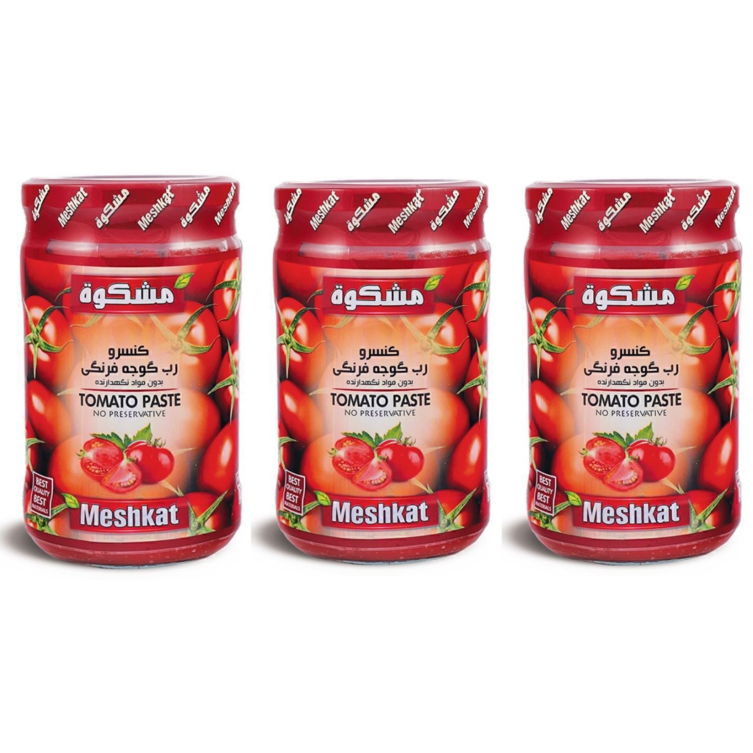 کنسرو رب گوجه فرنگی شیشه ای مشکوة - 1 کیلوگرم بسته 6 تایی