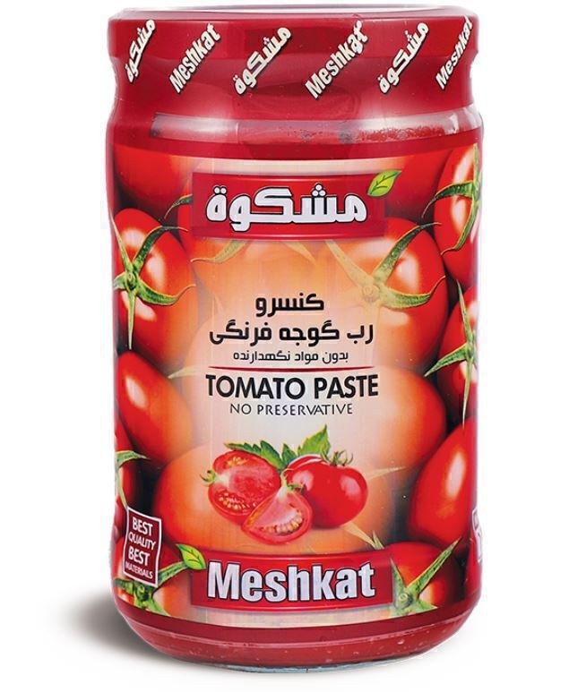 کنسرو رب گوجه فرنگی شیشه ای مشکوة - 1 کیلوگرم بسته 6 تایی