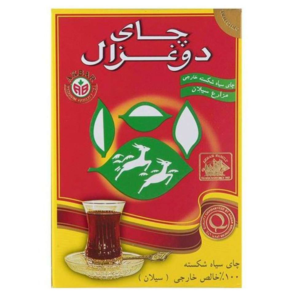 چای سیاه ساده شکسته دو غزال - 500 گرم